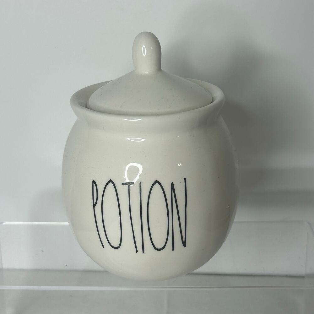 Rae Dunn NAUGHTY POTION Ceramic Canister with Lid Halloween Farmhouse Decor